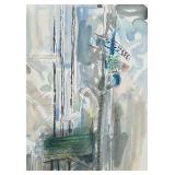 Flowers by the Window by Yehezkel Streichman Lithograph