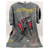 Ed Hardy XL T-Shirt with Skull and Sword Design