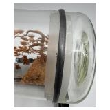 Intricate Chinese Cork Sculpture in Glass Display