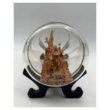 Intricate Chinese Cork Sculpture in Glass Display