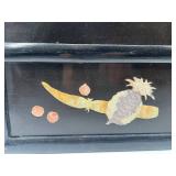 Set of 2 Vintage Oriental Wall Panels with Floral and Bird Inlay