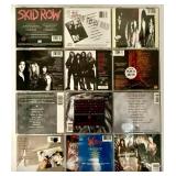 Collection of 12 Rock Music CDs including Skid Row, SXen, and Tesla