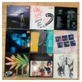 Collection of 9 Vintage Vinyl Records from Various Artists including Peter Murphy