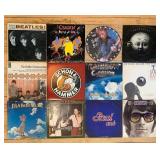 Collection of 12 Vintage Vinyl Record Albums including The Beatles