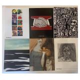 Collection of 6 Art Auction Catalogs featuring Iconic Artists including Andy Warhol
