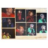 Set of 9 Metal Photographs Featuring the Rolling Stones #1