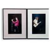 Framed Mick Jagger and Keith Richards Concert Photos
