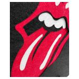 Vintage Rolling Stones Felt Artwork featuring Iconic Logo