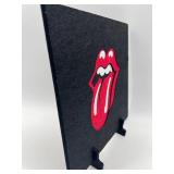 Vintage Rolling Stones Felt Artwork featuring Iconic Logo