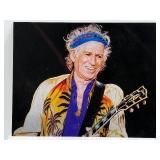 Metal Photograph of Keith Richards with Guitar
