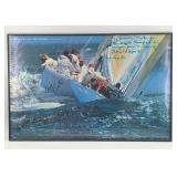 Framed Autographed Sailing Poster - "...And Victory Was Their Reward"