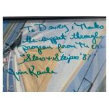 Framed Autographed Sailing Poster - "...And Victory Was Their Reward"