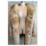 Shearling Sheepskin Coat with Fur Trim