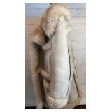 Shearling Sheepskin Coat with Fur Trim