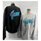 King Louie Pro Fit Black Jacket and Champion Grey Sweatshirt with James Productions Embroidery