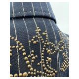 Marc Ecko Pinstripe Blazer with Decorative Embellishments