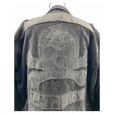Affliction Black Jacket with Skull Embroidery - Mens XL