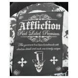 Affliction Black Jacket with Skull Embroidery - Mens XL