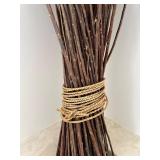 Decorative Bundle of Natural Twigs with Jute Wrap