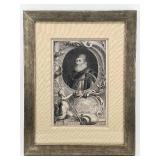 Antique Style Engraving Print of Charles Howard, Duke of Kent