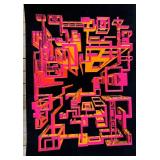Contemporary Blacklight Geometric Abstract Art Print