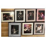 Collection of 8 Framed Concert Photography Prints Featuring Iconic Musicians By JIMMY STEINFELDT