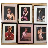 Collection of 6 Framed Celebrity Music Photos including Elton John by JIMMY STEINFELDT