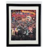 Framed 3D Holographic Rolling Stone 1000th Issue Print