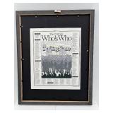 Framed 3D Holographic Rolling Stone 1000th Issue Print