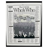 Framed 3D Holographic Rolling Stone 1000th Issue Print