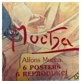 Collection of 6 Alfons Mucha Art Nouveau Posters