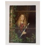Limited Edition Signed Art Print by Robert Owen "Lady with Flute"