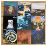 Collection of 9 Classic Vinyl Records by The Moody Blues