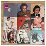 Collection of 9 Vintage Vinyl Records Featuring Julio Iglesias and Sheena Easton