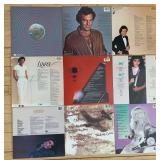 Collection of 9 Vintage Vinyl Records Featuring Julio Iglesias and Sheena Easton