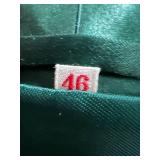 Vintage Oriental Green Satin Robe with Gold Accents