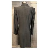 Ellen Tracy Gray Long Blazer with Button Closure - Size 2