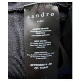 Sandro Paris Black Dress with Decorative Pearl Accents