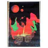 Vintage Black Light Poster with Cosmic Design