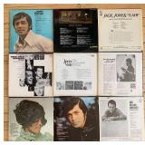 Collection of 9 Vintage Vinyl Record Albums with Classic Artists including Jack Jones