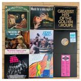Collection of 9 Vinyl Records featuring Various Artists including Lookin