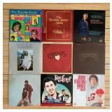 Collection of 9 Vintage Vinyl Records Featuring Iconic Artists including the Carpenters