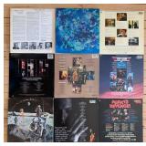Collection of 9 Movie Soundtrack Vinyl Records including Top Gun