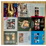 Collection of 9 Classic Vinyl Records including Bee Gees