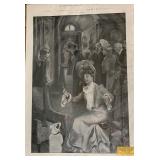 Collection of 5 Vintage Illustrated Prints