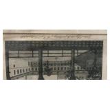 Antique Engraving Featuring Portrait and Architecture Scene