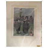Antique 1888 Signed Print 