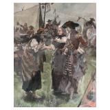 Antique 1888 Signed Print 