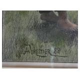 Antique 1888 Signed Print 