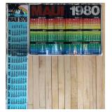 Vintage 1979 and 1980 Maui Wall Calendars